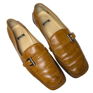 Prada Women's Tan Leather Loafers